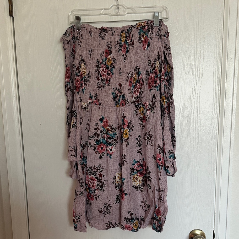 Blue Rain Lilac Off Shoulder Dress